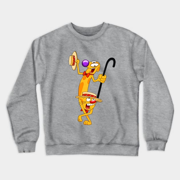 CatDog Show Crewneck Sweatshirt by cariespositodesign